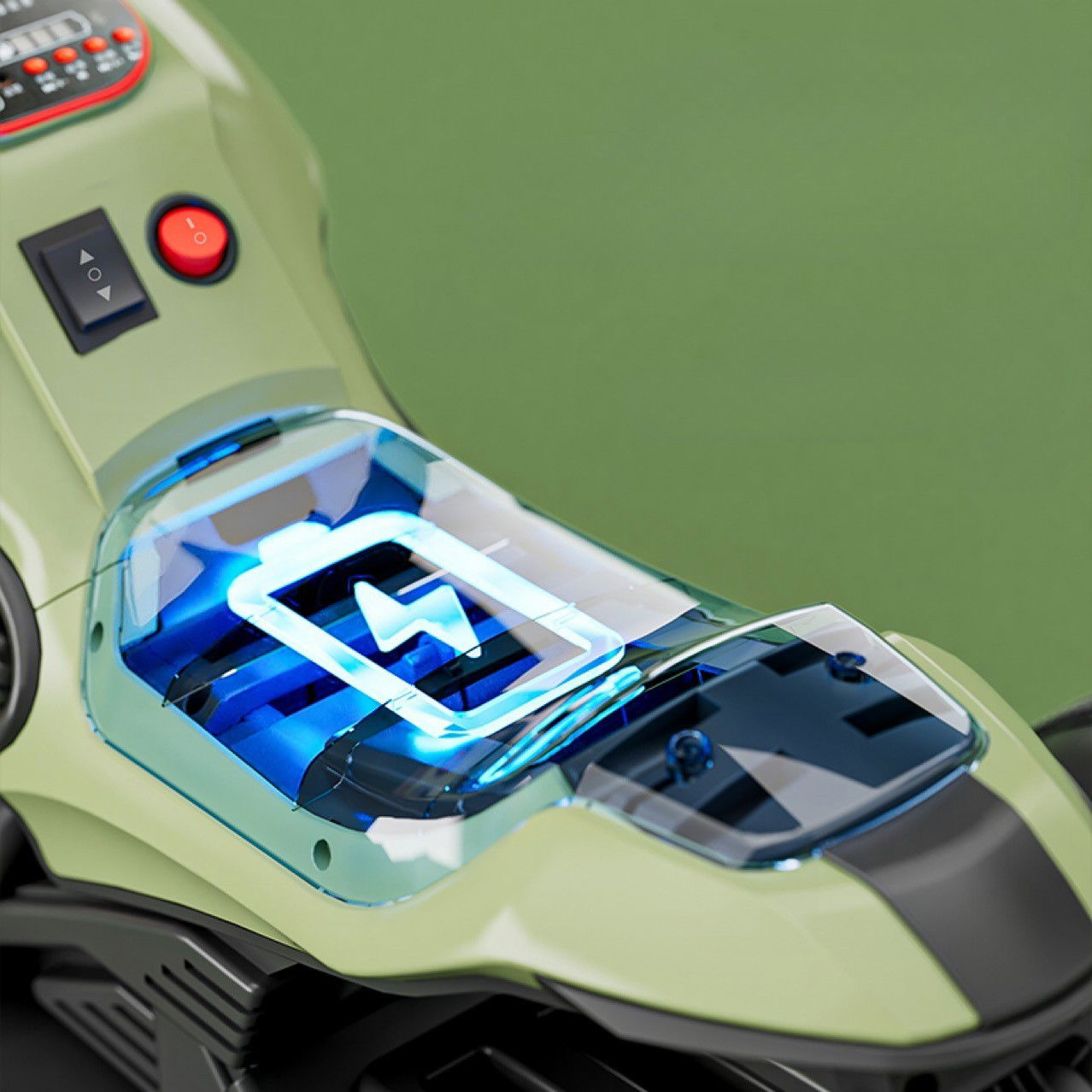 Motocicleta Electrica Flippy, cu Acumulator, Bluetooth, Sistem Anti-Rasturnare, Sistem de Lumini si Sunet, 1-8 Ani, 93 x 48 x 63 cm, Verde [14]