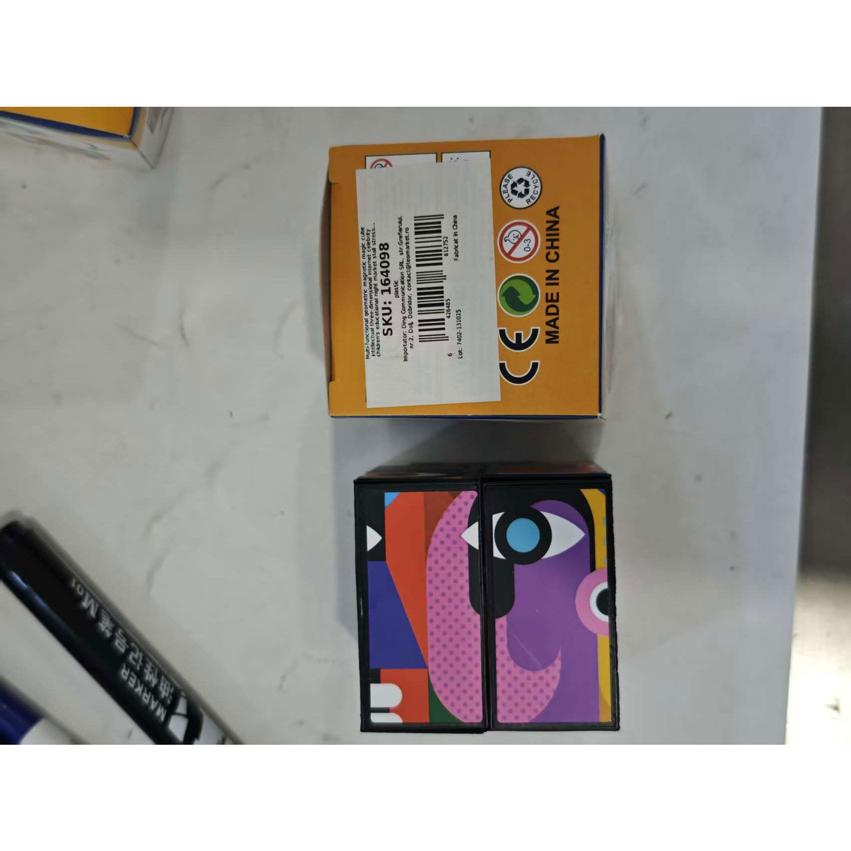 Jucarii interactive - Jucarie Interactiva, Flippy, 3D Cub Rubik, Diferite Forme, Anti-stress, Abstract, Multicolor