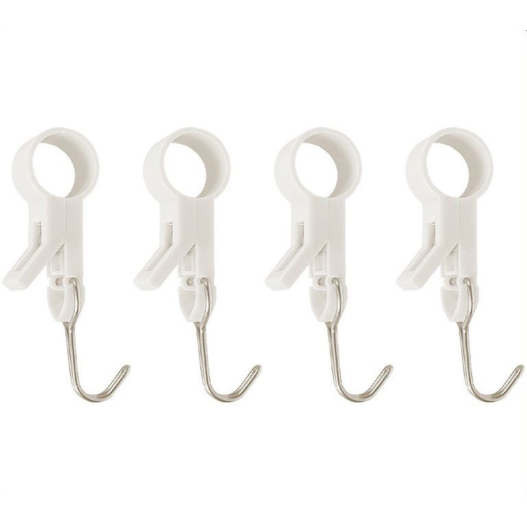 Articole pentru baie - Set 4 Carlige Multifunctionale, Flippy, Tubulare, Pentru Baie/Bucatarie, din ABS, 8.7 x 3.5 cm, Alb