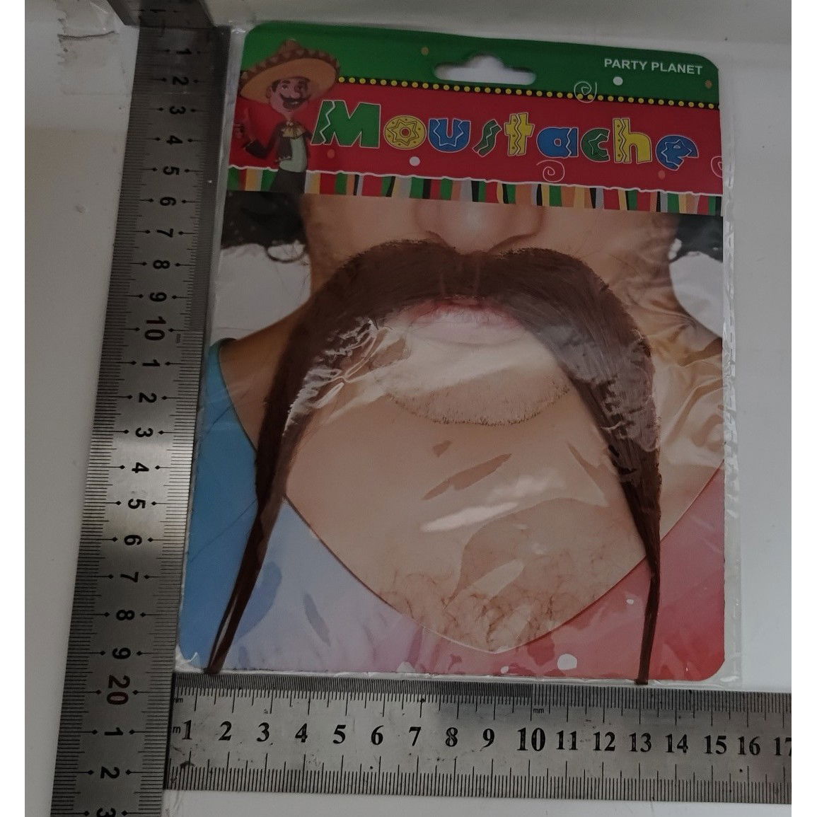 Mustata Falsa pentru Deghizari, Flippy, Petreceri Tematice, din Panza, Autoadeziv, 10 x 15 cm, Model Roscat, Maro [3]