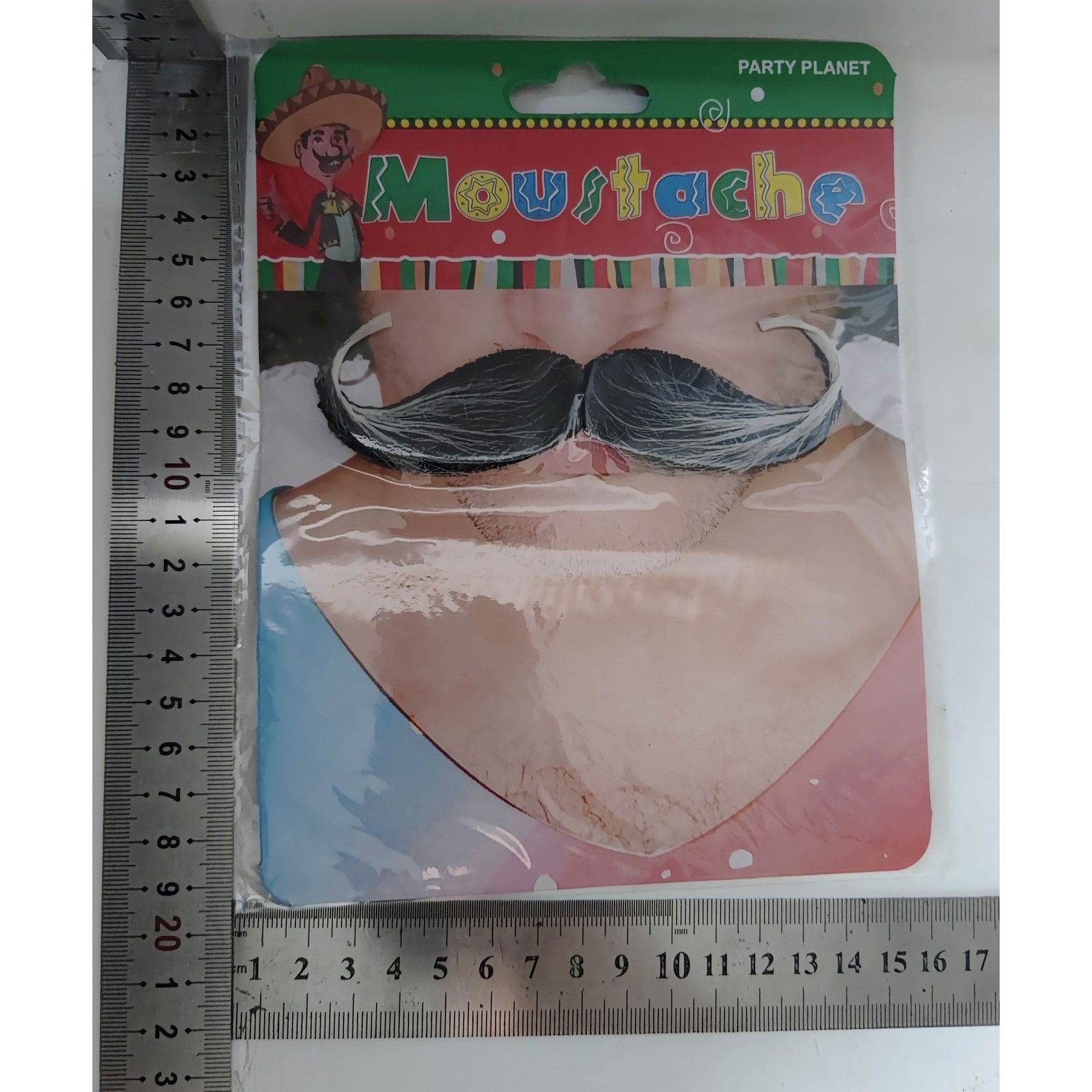 Mustata Falsa pentru Deghizari, Flippy, Petreceri Tematice, din Panza, Autoadeziv, 13 x 4 cm, Model Grizonat 1, Negru/Alb [6]