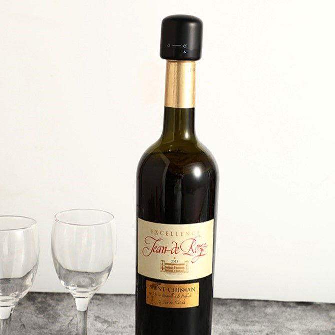 Capac de Etansare a Sticlei de Vin, Flippy, Rotativ, On-Off, Silicon, Reutilizabil, Usor de Depozitat si Folosit, 3.8 x 3.8 x 3.8 cm, Negru [4]