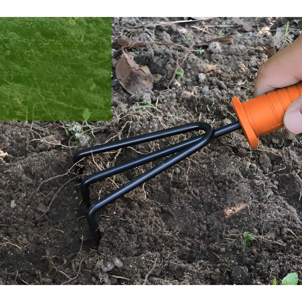 Set 12 Unelte de Gradina, Flippy, pentru Plantare Prelucrare Sol si Ingrijire Plante, Manere Portocalii, Material PVC si Cardboard, Cutie Inclusa, 37x28 cm, Negru [5]