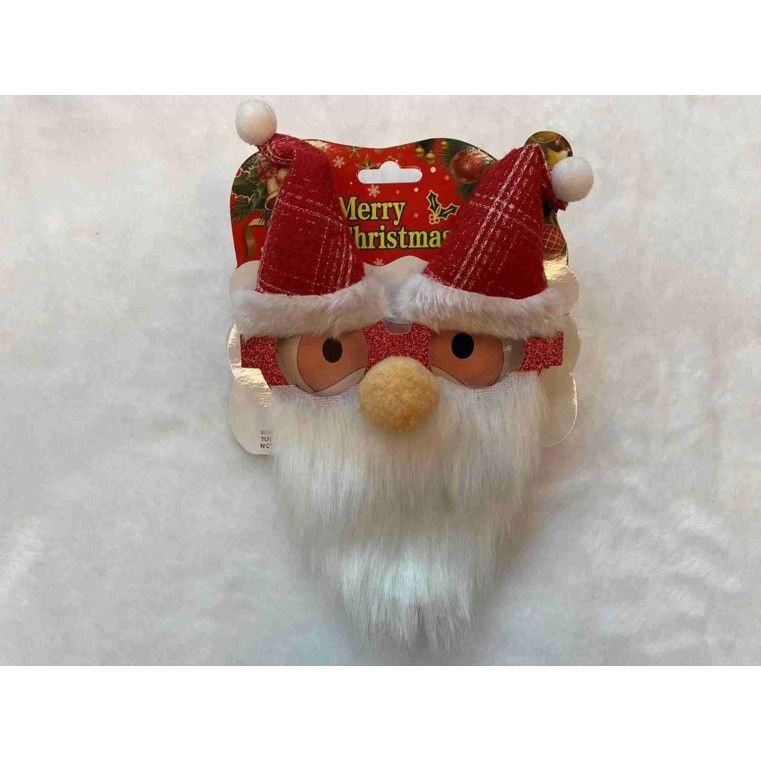 Ochelari de Craciun, Flippy, cu Nas si Barba, Model Mos Craciun, 24x14cm, Rosu [7]