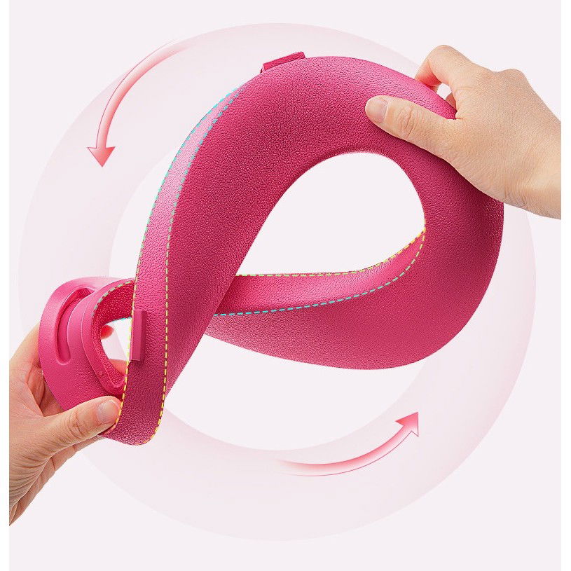 Olita pentru Copii, Flippy, +1an, Portabila, Design cu Fundita, cu Capac, Model Prietenos, Non-Toxic, Compartiment Detasabil, cu Manere, cu 4 Picioare, Usor de Curatat, 46*33*32 cm, Roz [4]