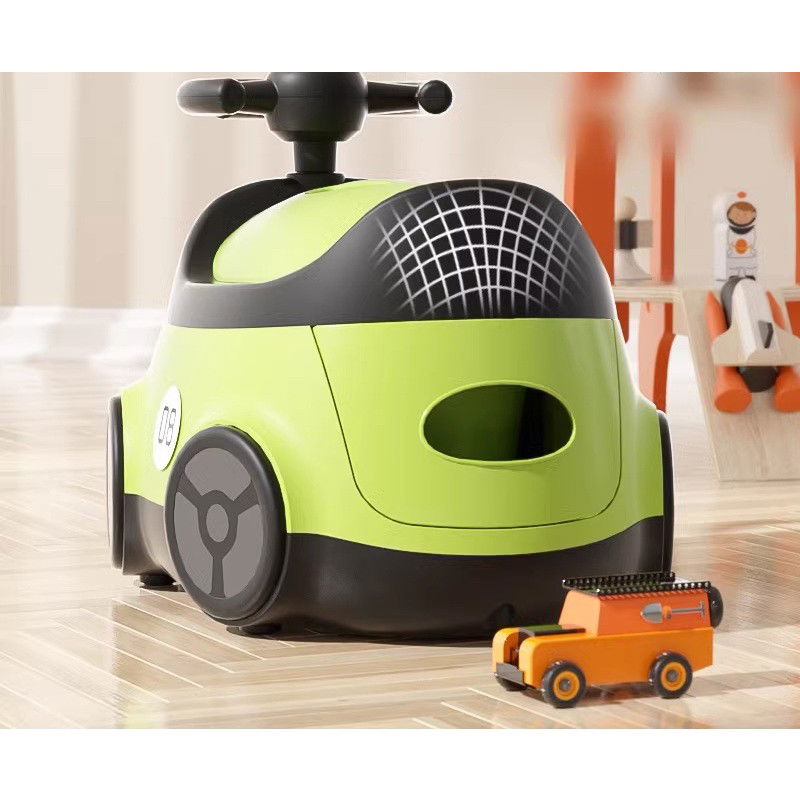 Olita pentru Copii, Flippy, +1an, Portabila, Design Masinuta cu Capac, Model Prietenos, Non-Toxic, Compartiment Detasabil, Usor de Curatat, Verde [3]