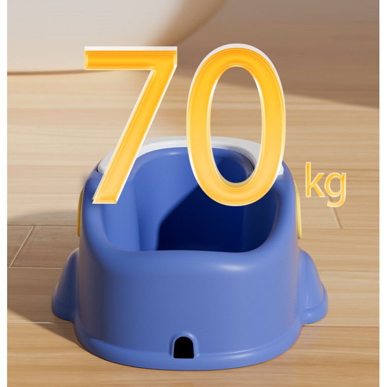 Olita pentru Copii, Flippy, +1an, Portabila, Design Ratusca, Model Prietenos, Non-Toxic, Compartiment Detasabil, cu Maner, Usor de Curatat, Albastru [7]