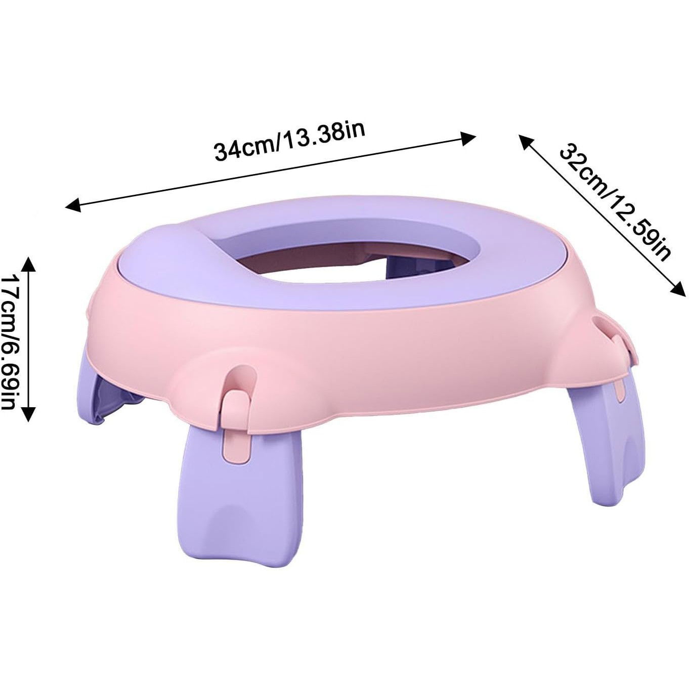 Olita Portabila, Flippy, pentru Calatorii, Confectionata din Spuma PU, 1-6 ani, 34x32x17 cm, Roz/Mov [3]