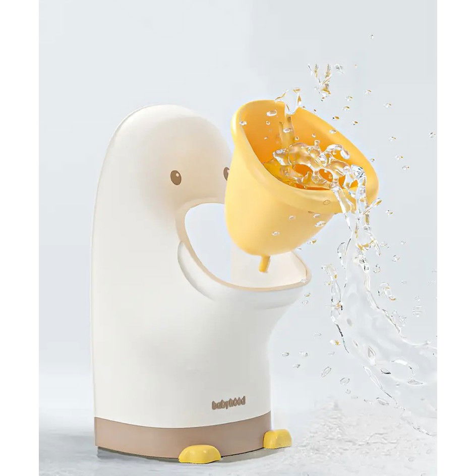 Olita tip Pisoar pentru Copii, Flippy, +1an, Portabila, Design Ratusca, Model Prietenos, Non-Toxic, Usor de Curatat, 23.3 x 24 x 43 cm, Alb/Galben [3]