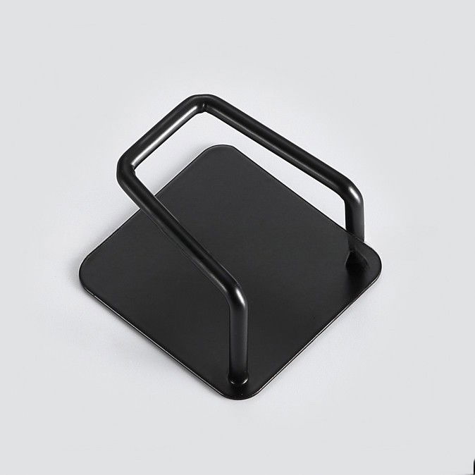 Organizator bucatarie Flippy cu adeziv, carlig-suport pentru burete, accesorii bucatarie, 5x5x3,5 cm, otel inoxidabil, negru [3]