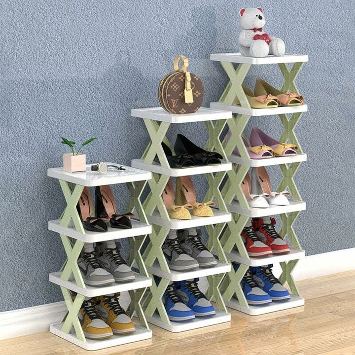 Organizator de Pantofi, Flippy, 5 Straturi, din ABS, Suport Modular, 65.5 x 24 x 26 cm, Verde [3]