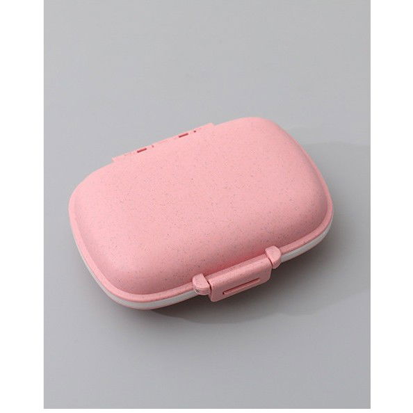 10 - 25 LEI - Organizator medicamente, Plastic, 8 compartimente, 0.1 L, Roz, Flippy, 11 x 7 cm