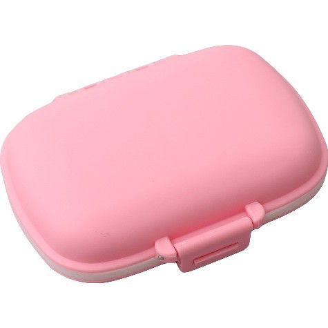 10 - 25 LEI - Organizator medicamente, Plastic, 8 compartimente, 0.1 L, Roz, Flippy, 11 x 7 cm