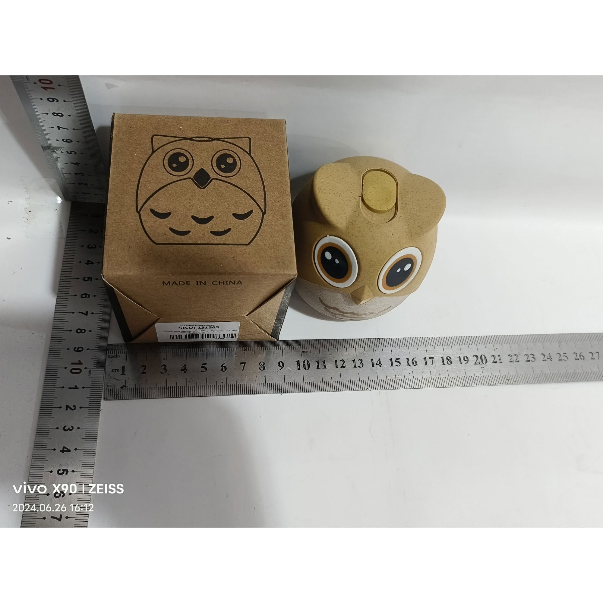 Suport pentru Scobitori, Flippy, Model Bufnita, Multifunctional, 8.3x7.8 cm, Portocaliu [2]