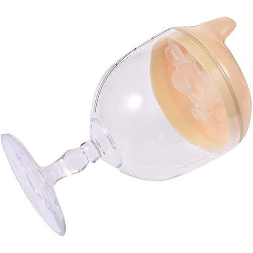 Pahar din Plastic Transparent cu Picior, Flippy, pentru Copii, 14 x 7.7 cm, cu Cioc Antiscurgere, + 3 Ani, Fara Maner, Galben [8]