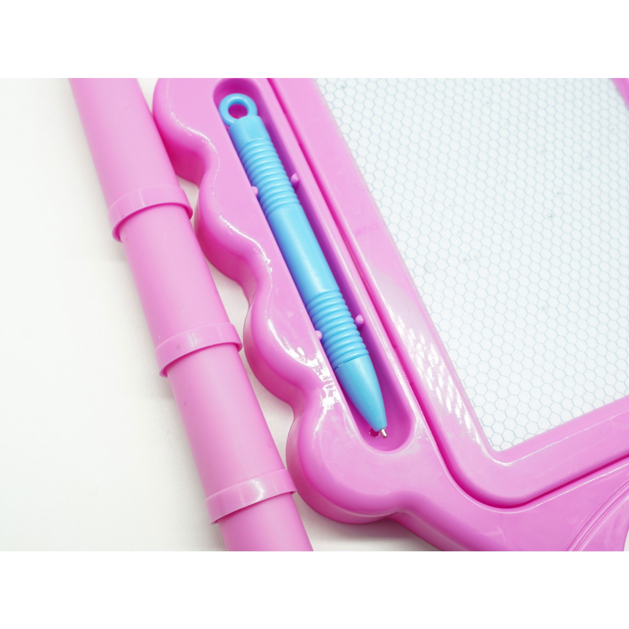 Tabla Magnetica pentru desen Flippy, Pix, forma dreptunghi, dimensiuni 23x17 cm, Dezvolta Creativitatea, cu picioare suport, Roz [3]