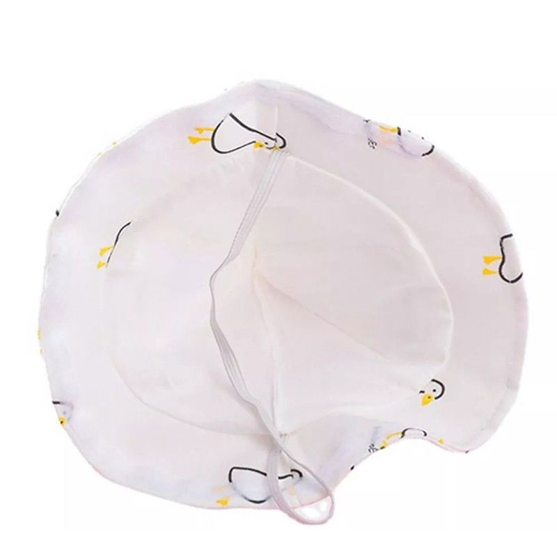 Palarie de Protectie pentru Bebelusi, Flippy, Model Ratuste, Pescareasca, de Primavara si Toamna, cu Masca si Fermoar, 45 cm, pentru 3-6 Luni, Alb [6]