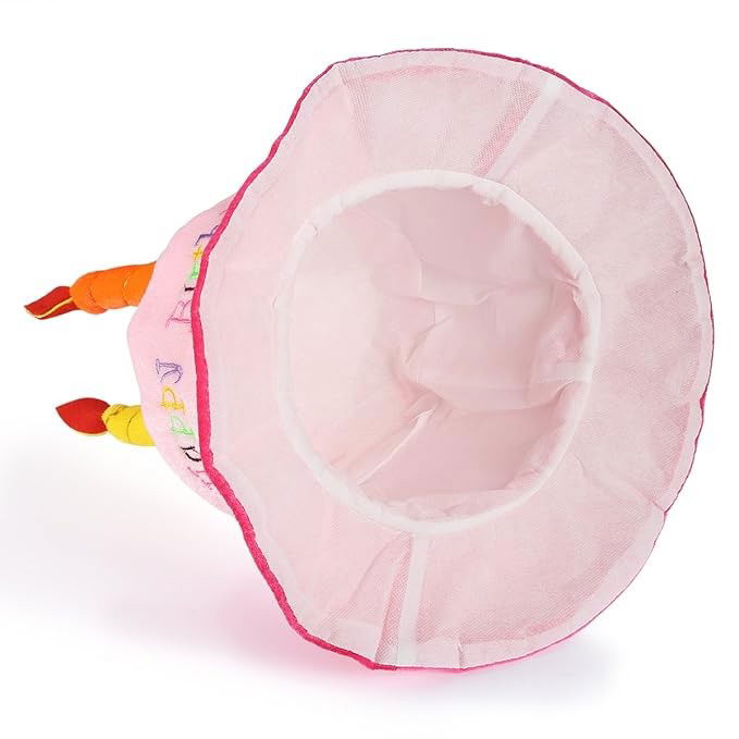 Palarie Happy Birthday, Flippy, Accesoriu pentru Petrecere, Model Tort, Tematica Aniversare, 60x60x55 cm, Roz [4]