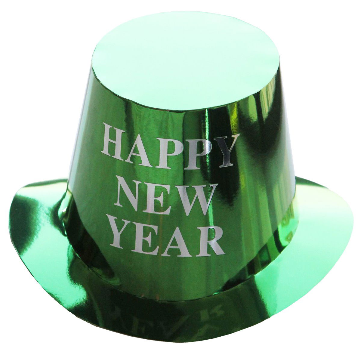 Palarie Happy New Year pentru Revelion, Flippy, Palarie Festiva de Anul Nou, Palarie Magica din Hartie, 29 x 25 x 15.5 cm, Colorata Sclipitor Verde [1]