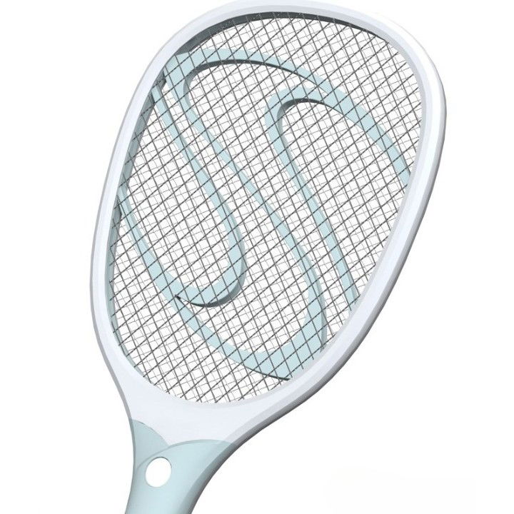 Paleta Electrica pentru Tantari, Muste sau Insecte LED, Flippy, Reincarcabila, Incarcare USB, Plastic, Casa si Gradina, Anti-insecte, Alb-Albastru [4]