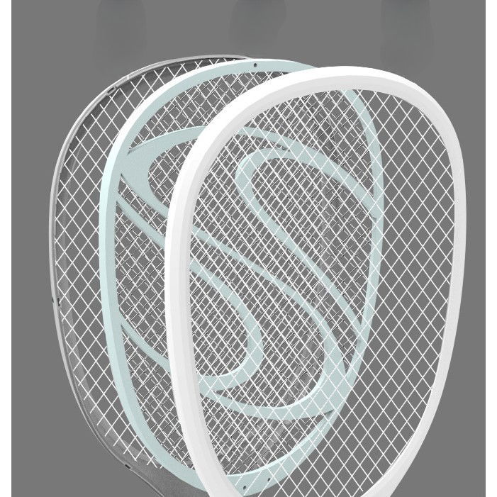 Paleta Electrica pentru Tantari, Muste sau Insecte LED, Flippy, Reincarcabila, Incarcare USB, Plastic, Casa si Gradina, Anti-insecte, Alb-Albastru [3]