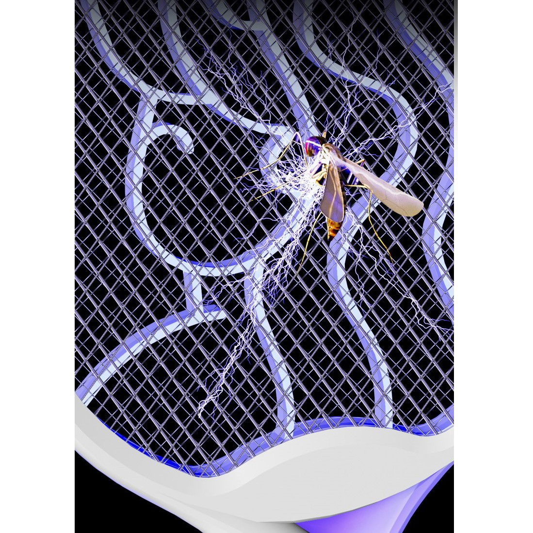 Paleta Electrica pentru Tantari, Muste si Tantari 2in1, Flippy, Reincarcabila, Incarcare USB, 2600V, Plastic, Casa si Gradina, Anti-insecte, Stand, 23x51 cm, Alb [4]