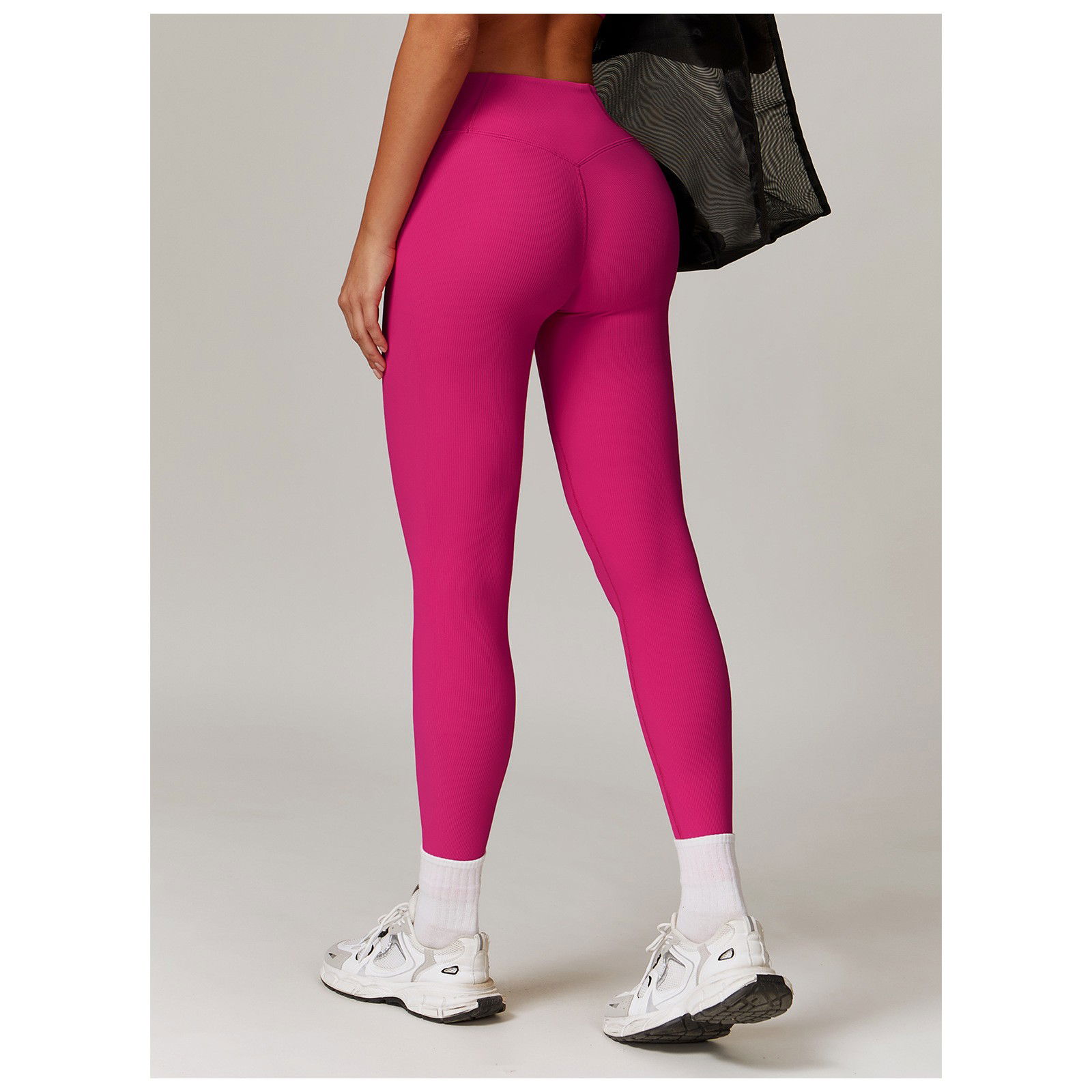 Fitness si sport - Pantaloni de Fitness/Yoga, Flippy, pentru Femei, Material Elastic, Spandex, Talie Inalta, Roz, Marime S