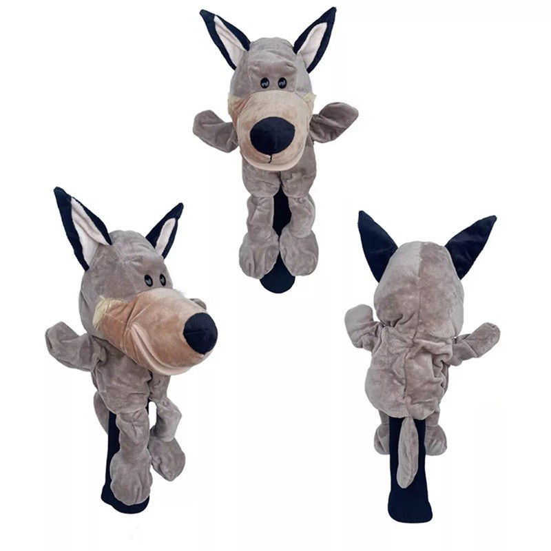 Papusa de Mana pentru Teatru de Papusi, Flippy, din Plus, 25 x 10 x 8 cm, Model Lup, Bej [7]