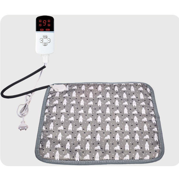 Covorase incalzire animale - Patura electrica pentru animale de companie, Flippy, perna pentru caini, 45 x 45 cm, 28 W, 3 trepte de reglaj, perna pentru pisici, Anti-Alunecare, Gri