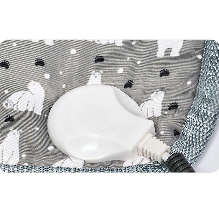 Covorase incalzire animale - Patura electrica pentru animale de companie, perna pentru caini, 45 x 45 cm, 25W,  2 trepte de reglaj perna pentru pisici, anti-alunecare, Gri