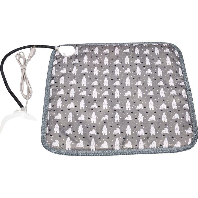 Covorase incalzire animale - Patura electrica pentru animale de companie, Flippy, perna pentru caini, 45 x 45 cm, 28 W, 3 trepte de reglaj, perna pentru pisici, Anti-Alunecare, Gri