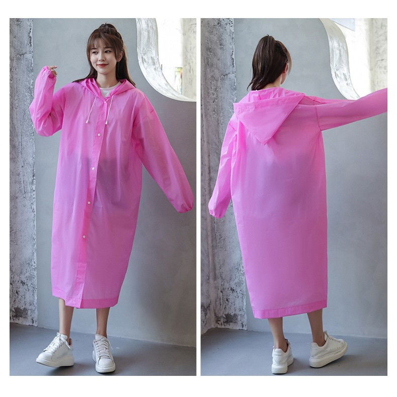 Pelerina de Ploaie, Flippy, pentru Adulti 150-180 cm, din EVA, Impermeabila, Rezistenta la Vant, Inchidere cu Capse, 140 g, Roz [6]