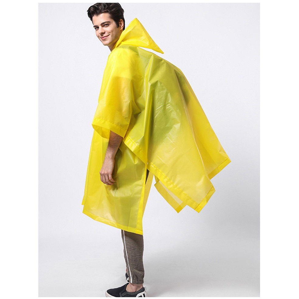 Pelerina de Ploaie, Flippy, pentru Adulti, EVA, Tip Poncho, Impermeabila, Rezistenta la Vant, Capse Laterale, 160 g, Galben [5]