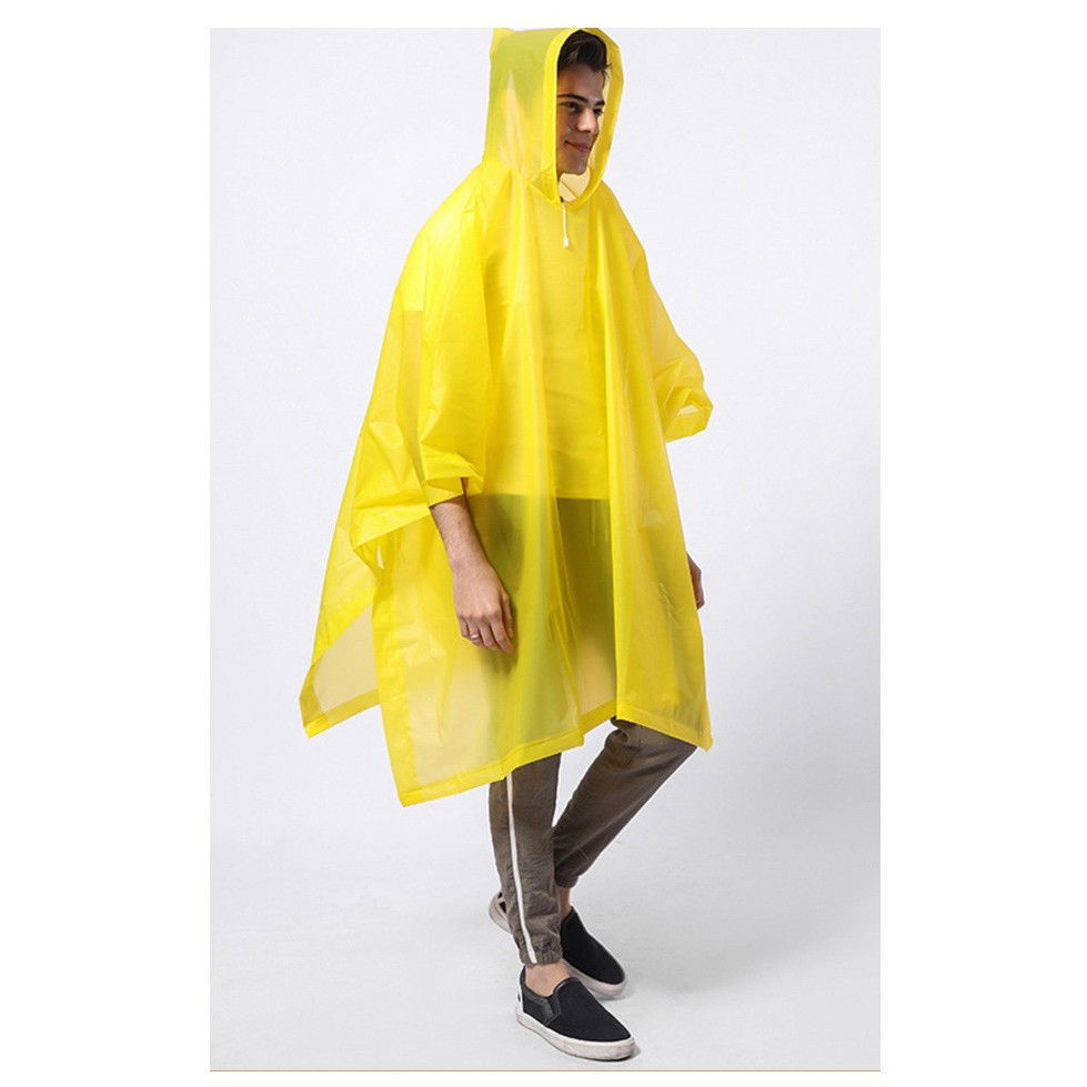Pelerina de Ploaie, Flippy, pentru Adulti, EVA, Tip Poncho, Impermeabila, Rezistenta la Vant, Capse Laterale, 160 g, Galben [4]