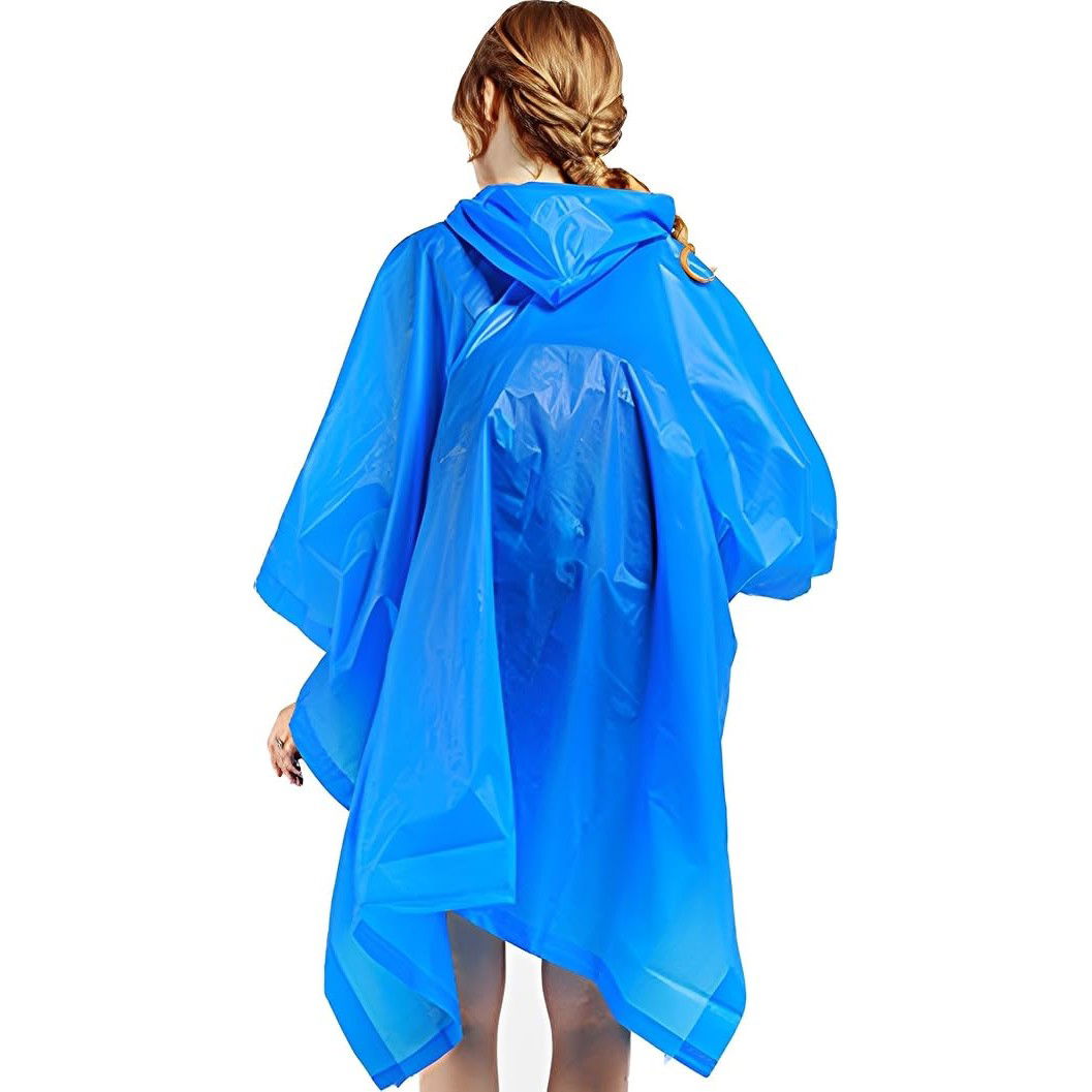 Pelerine, Umbrele si Accesorii - Pelerina de Ploaie, Flippy, pentru Adulti, EVA, Tip Poncho, Impermeabila, Rezistenta la Vant, Capse Laterale, 160 g, Albastru