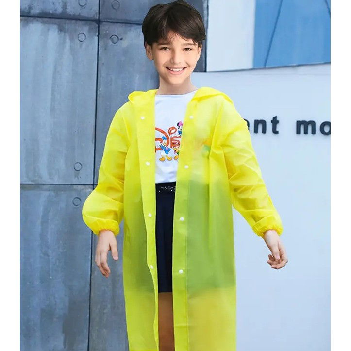 Pelerina de Ploaie, Flippy, pentru Copii 100-145 cm, din EVA, Impermeabila, Inchidere cu Capse, Galben [5]