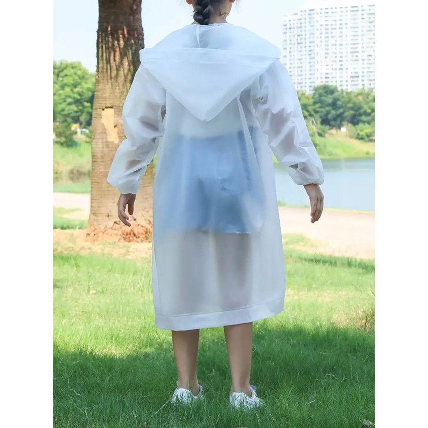 Pelerina de Ploaie, Flippy, pentru Copii 100-145 cm, din EVA, Impermeabila, Inchidere cu Capse, Alb [5]