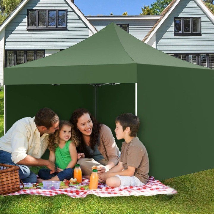 Corturi Evenimente si Articole Camping - Perete Lateral Cort Evenimente 18 m, Flippy, material textil oxfort 700D Verde