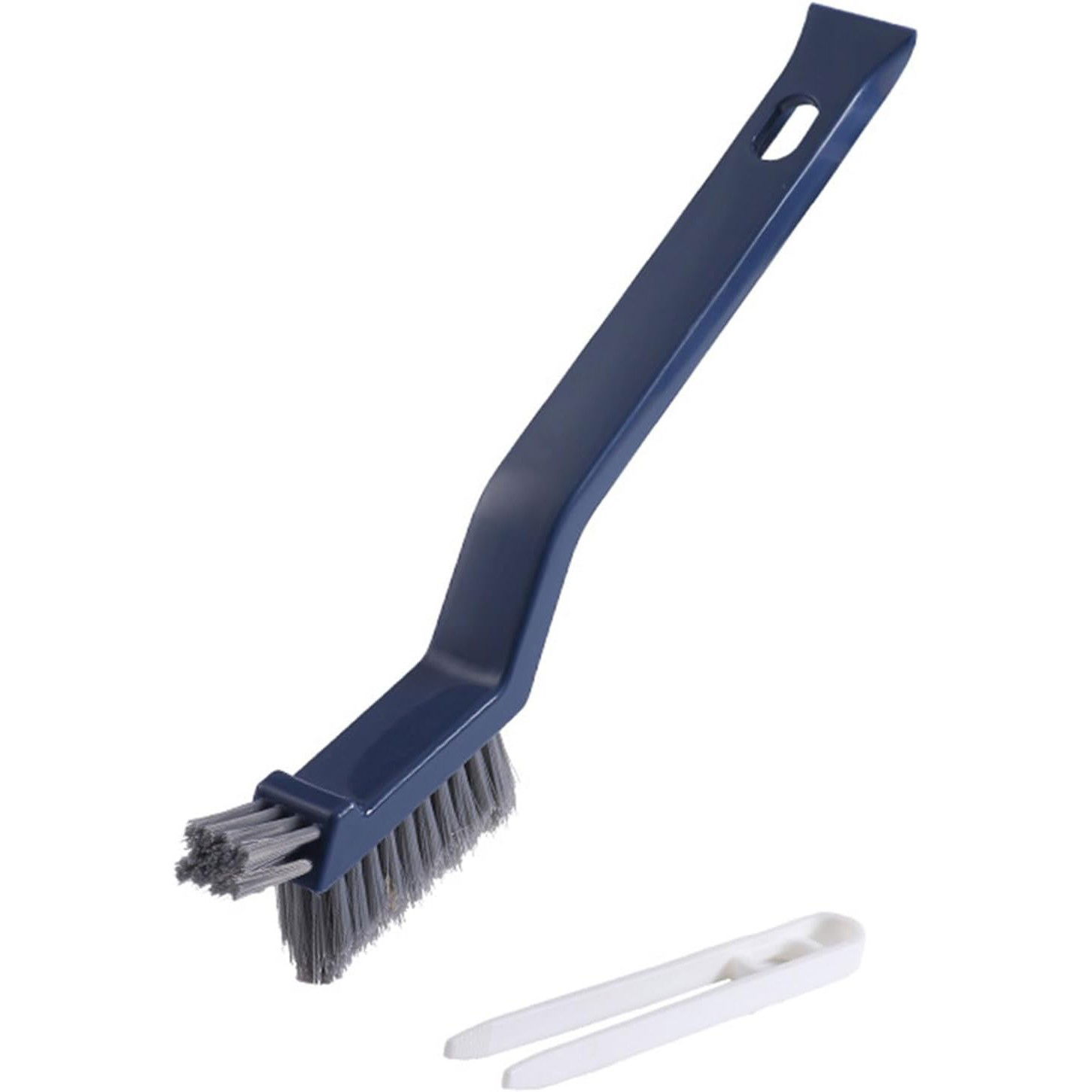 Pentru casa - Perie 3in1 de Curatat Podele si Rosturi, Flippy, Lungime Maner 28 cm, Peri din PP, Otel si Plastic, Cleste pentru Scame si Par Inclus, Albastru