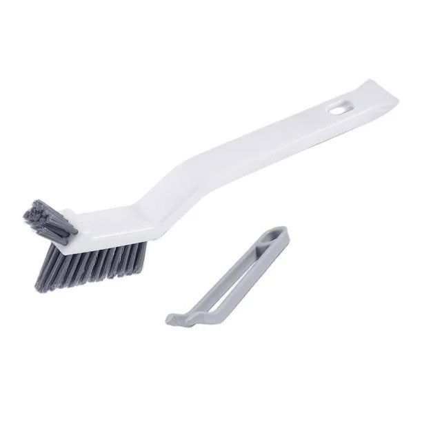Pentru casa - Perie 3in1 de Curatat Podele si Rosturi, Flippy, Lungime Maner 28 cm, Peri din PP, Otel si Plastic, Cleste pentru Scame si Par Inclus, Alb