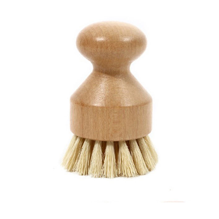 Pentru casa - Perie de Curatat Vase si Alimente, Flippy, din Lemn de Bambus, 8 x 5 cm, Perie din Sisal, Maro