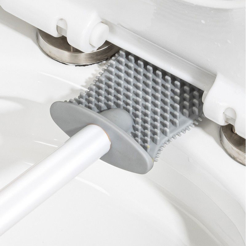 Perie de Toaleta, Flippy, cu Recipient pentru Lichid, perie din TPR, Montare fara Perfoare, 12 x 6.5 x 40 cm, Alb [5]