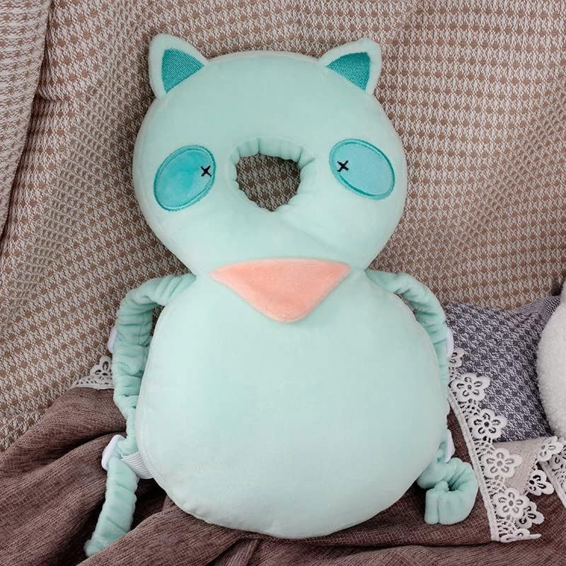 Perne Voiaj, Paturi si Textile - Perna tip Rucsac pentru Protectia Capului, Flippy, Tetiera tip Raton, pentru Bebelusi, 33x6x19 cm, 180 g, Turcoaz