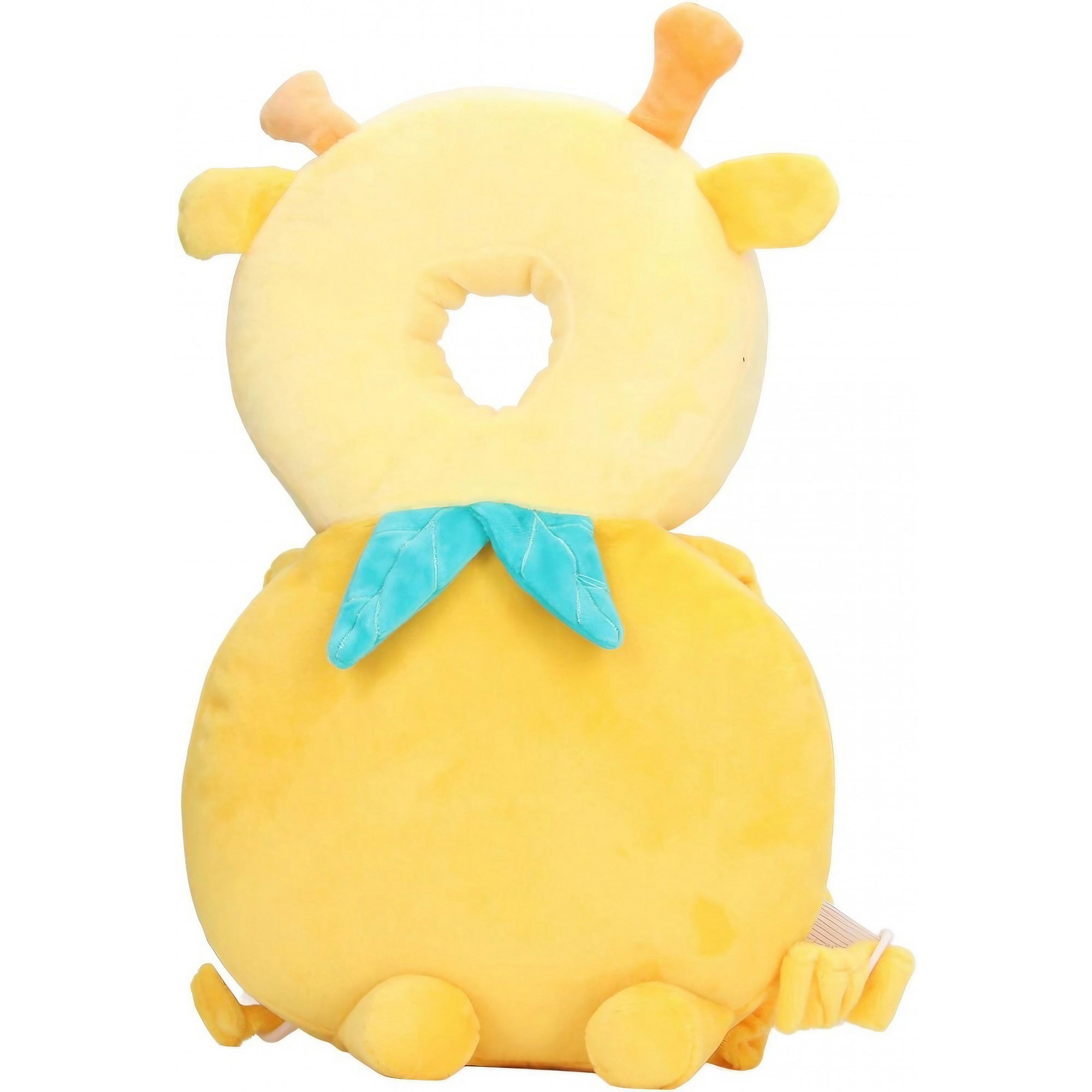 Perne Voiaj, Paturi si Textile - Perna tip Rucsac pentru Protectia Capului, Flippy, Tetiera tip Girafa, pentru Bebelusi, 33x6x19 cm, 180 g, Galben