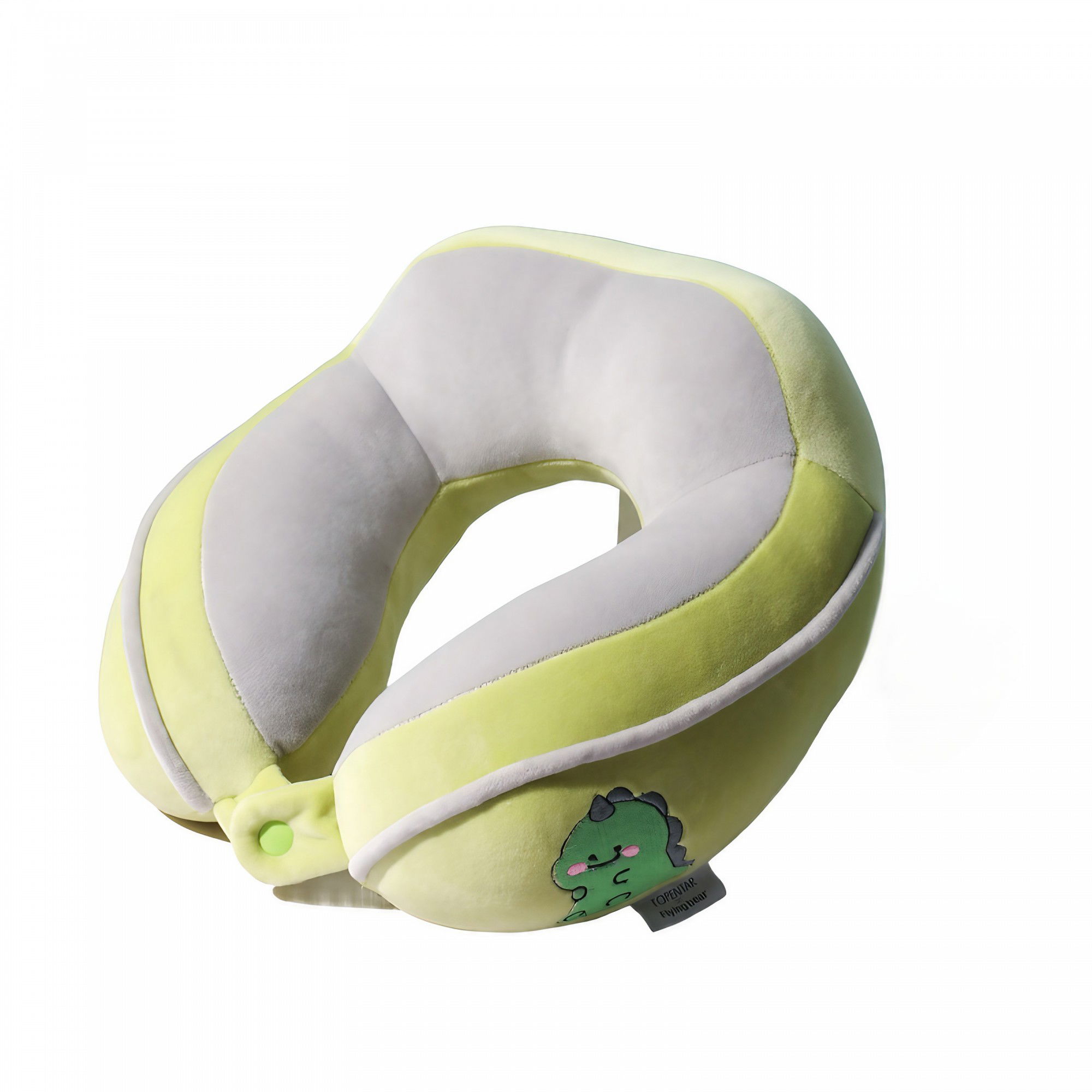 Perna de Calatorie, Flippy, Pentru Gat si Cap, Umplutura din Bumbac, 28x28x10 cm, cu Model Brodat Crocodil Verde [5]