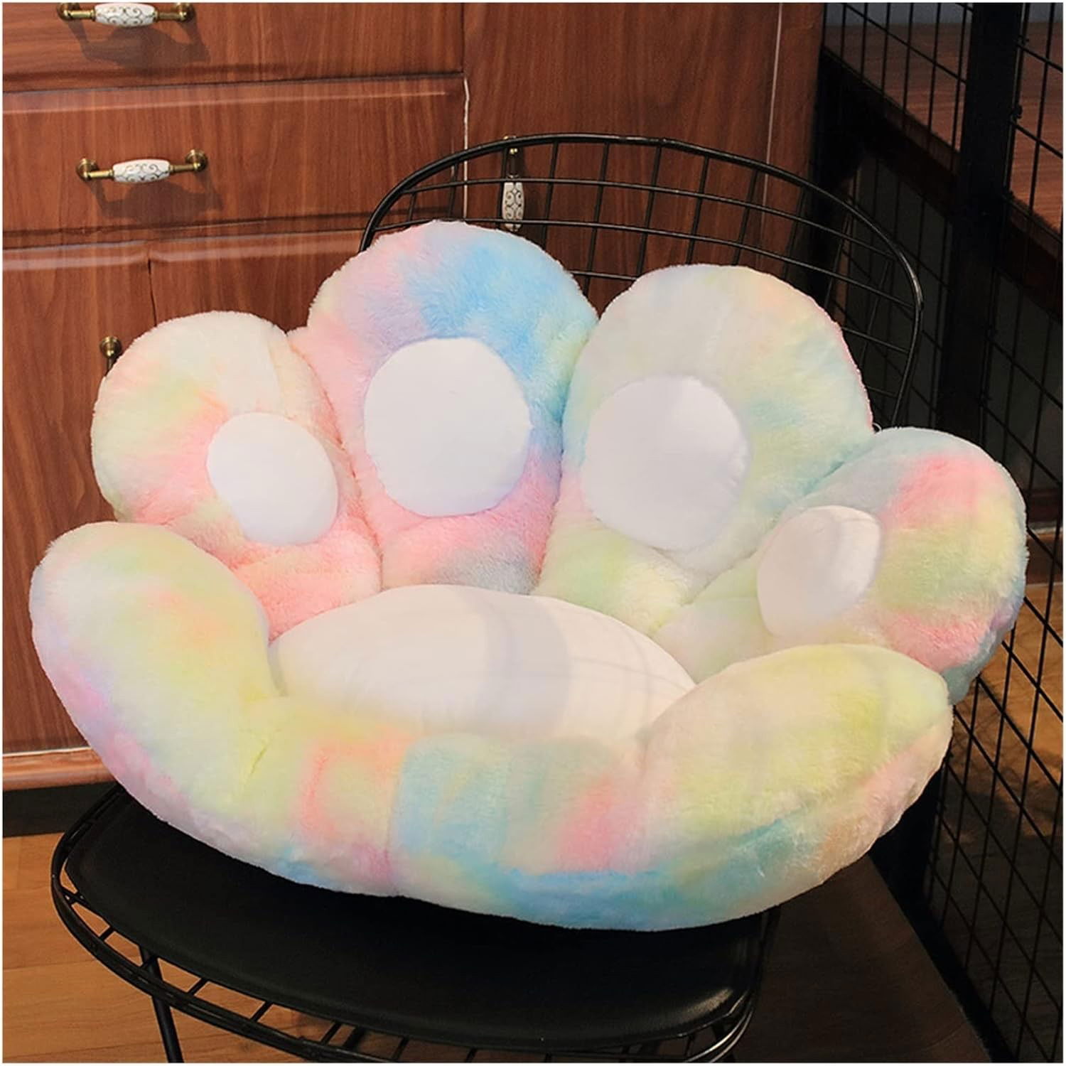 Perna Decorativa, Flippy, Model Laba de Pisica, din Plus, pentru Scaun/Canapea/Podea, 80 x 70 cm, Multicolor [5]