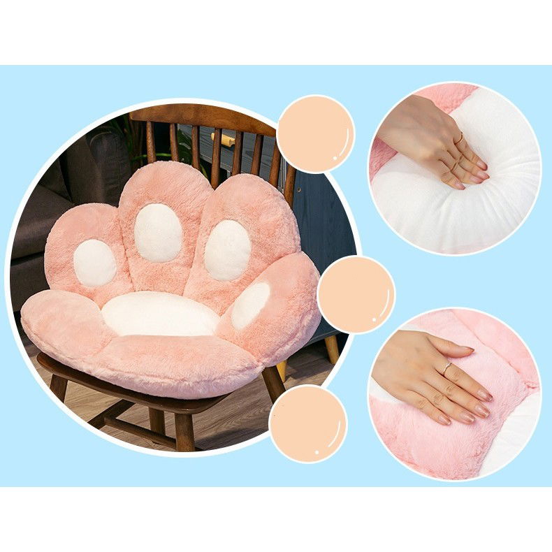 Perna Decorativa, Flippy, Model Laba de Pisica, din Plus, pentru Scaun/Canapea/Podea, 80 x 70 cm, Roz [6]