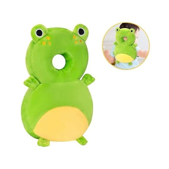 50 - 100 LEI - Perna tip Rucsac pentru Protectia Capului, Flippy, Tetiera tip Broscuta, pentru Bebelusi, 33x6x19 cm, 180 g, Verde