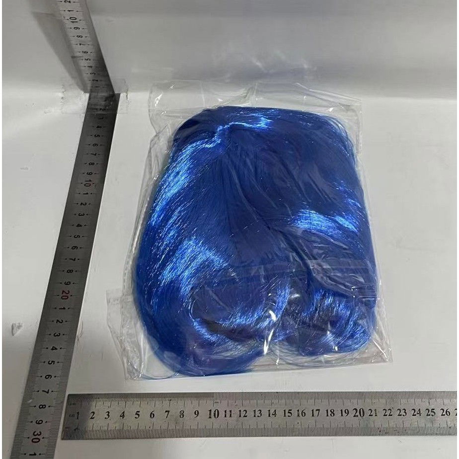 Costume si Deghizare - Peruca Cosplay, Flippy, Tunsoare Bob cu Breton, pentru Carnaval, Halloween, Petreceri Tematice, din PET, Marime Universala, Albastru