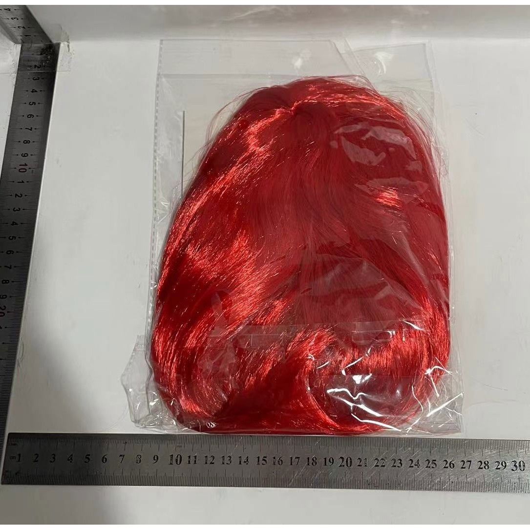 Peruca Cosplay, Flippy, Tunsoare Bob cu Breton, pentru Carnaval, Halloween, Petreceri Tematice, din PET, Marime Universala, Rosu [4]